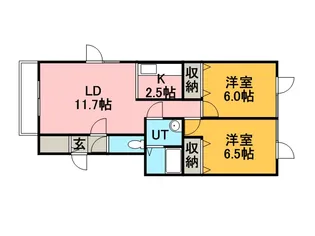 カーサ星置【201号室】の間取り