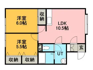 パーソナルコート星置2【1階】の間取り