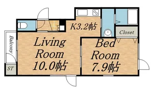 1LDKの間取り画像