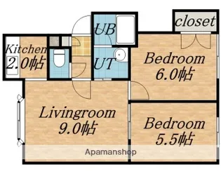 サンコートみかみ【2階】の間取り
