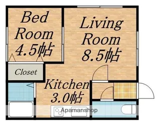 アップル【2階】の間取り