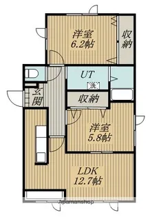 ウェルスヒル富丘【2階】の間取り
