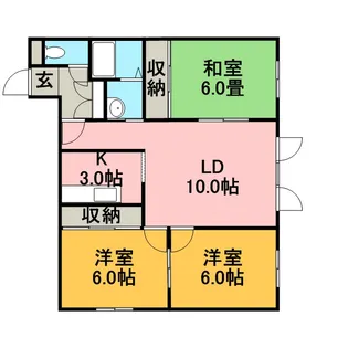 ルミエール栗山【2階】の間取り