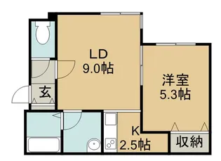サンテラス手稲【103号室】の間取り