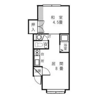 ハイデンス朋【102号室】の間取り