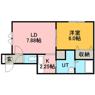 GNOME (ノーム)【103号室】の間取り