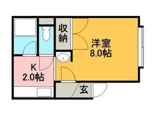 キャッスルフルセ【207号室】の間取り
