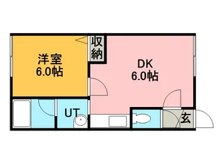 シティハイム四季Ⅱ【2階】の間取り