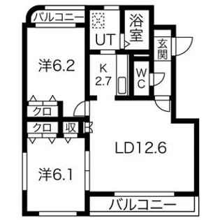 ポラリス西宮の沢【2階】の間取り