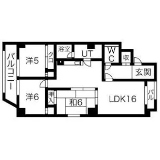 コートグランディオス【701号室】の間取り