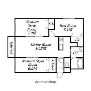 山弘プレイスⅡ【4階】の間取り