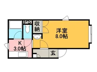 メゾンジルエット【1階】の間取り