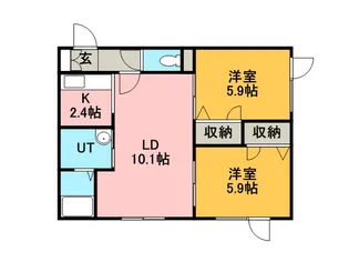 北海道札幌市手稲区西宮の沢一条4丁目【アパート】の間取り