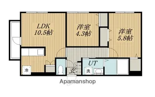 GIULIA TEINE【2階】の間取り