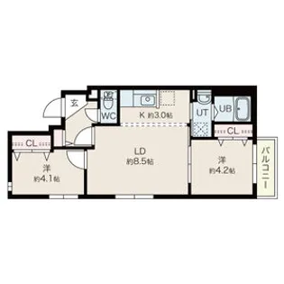 ファランドール手稲Ⅰ【4階】の間取り