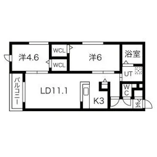 リヴィエール手稲25【2階】の間取り