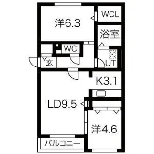 リヴィエール手稲25【2階】の間取り