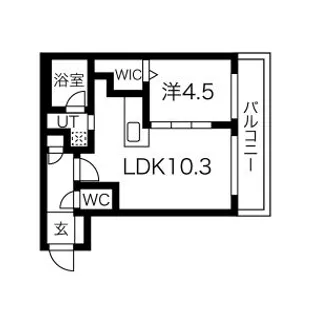 プランドール前田 (PRENDRE前田)【403号室】の間取り