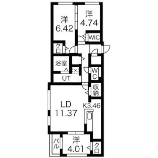 TRUTH HOME手稲本町(トゥルースホーム手稲本町)【3階】の間取り