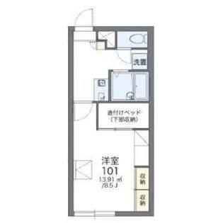 北海道札幌市手稲区富丘二条5丁目【アパート】の間取り