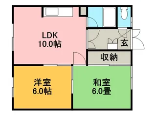 第一コーポ小野【205号室】の間取り