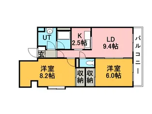 パークいなづみ【6階】の間取り