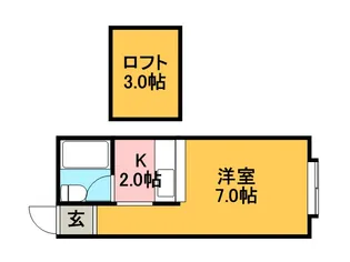 ハイデンス曙【206号室】の間取り
