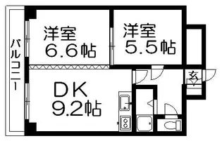 ティアラ手稲本町【108号室】の間取り