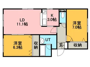 グランディール【202号室】の間取り