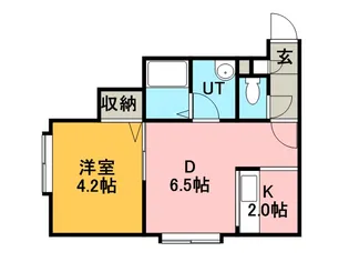 ヴィラージュ手稲本町【203号室】の間取り