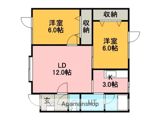 北海道札幌市手稲区新発寒四条4丁目【アパート】の間取り