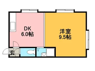 ルーブル新発寒【101号室】の間取り