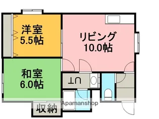 ルピナスワン【2階】の間取り