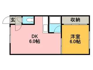 シティハイムハーモネート【202号室】の間取り