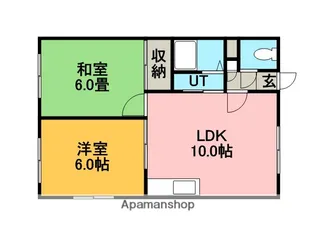 シティサイド花川【202号室】の間取り