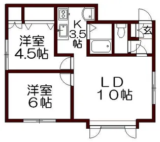 プライムハウス橘【202号室】の間取り