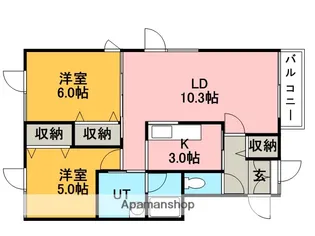 ニュー発寒58【1階】の間取り