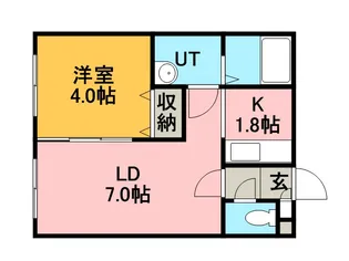 サンテラスKEI【101号室】の間取り
