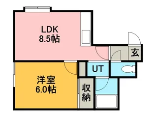 MマエダⅢ【207号室】の間取り