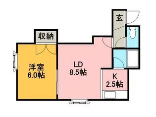コムサ4【203号室】の間取り
