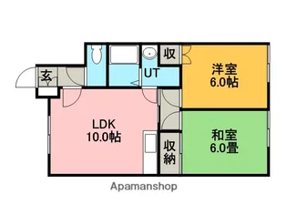 北海道石狩市花川南四条2丁目【アパート】の間取り