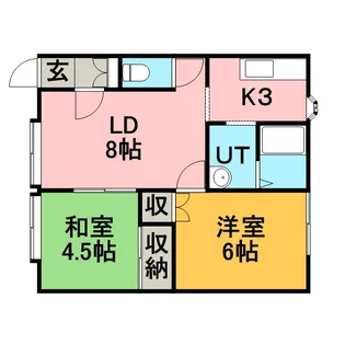 ハーバーハイツⅠ【102号室】の間取り