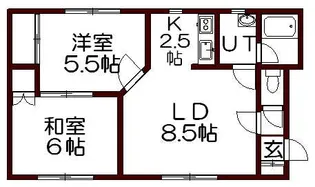 Kハイム星置 A棟【107号室】の間取り