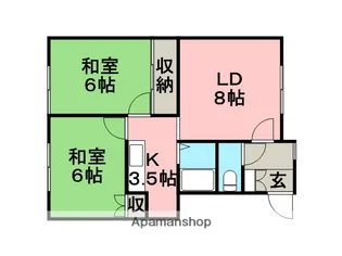 サンシャイン21A【2階】の間取り