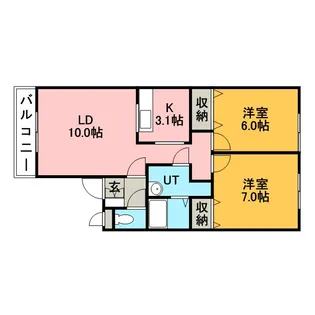 グランメールほしみA【301号室】の間取り
