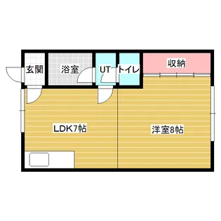 1DKの間取り画像