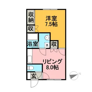 サンハイツ【1階】の間取り