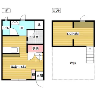 五条長屋 弐番館【2階】の間取り