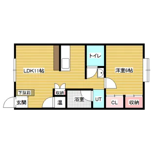 五条長屋 弐番館【1階】の間取り