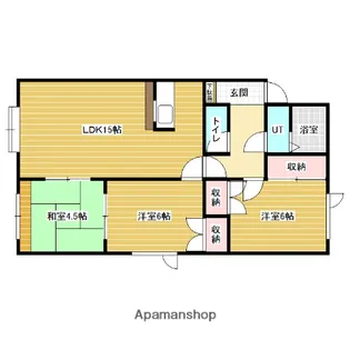 大沼スカイマンション【2階】の間取り